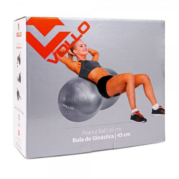 Bola Feijão para Ginástica Peanut Ball 45CM VOLLO - Cinza