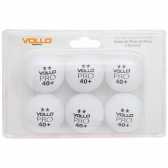 Bola de Tênis de Mesa Vollo com 6 Unidades Branco