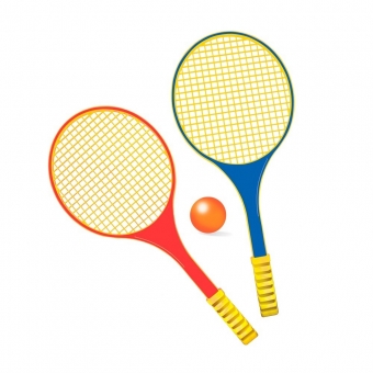 Kit Tênis 2 Raquetes e 1 Bola - Apolo Brinquedos