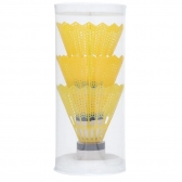 Tubo de Peteca Badminton Hyper com 3 Unidades em Nylon PSC-103 - Amarelo