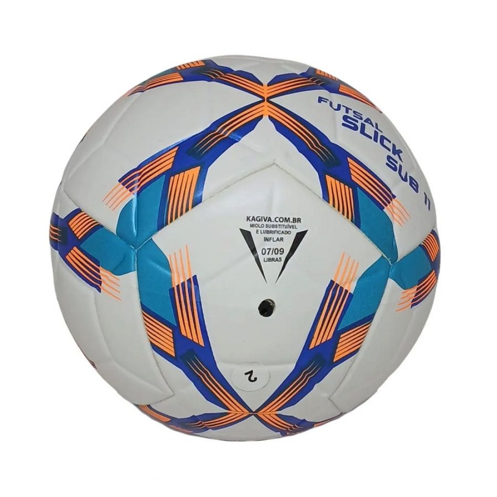 Bola de futsal kagiva slick sub 11 - Branco/Azul
