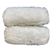 Par de Rede Futebol De Campo Fio 2mm Nylon - Master - Branco