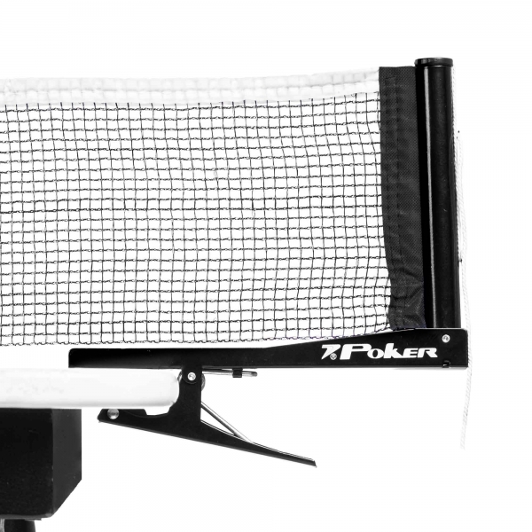 Rede e Suporte para Tênis de Mesa Profissional Poker - Preto