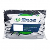 Rede de Vôlei Profissional Com 4 Faixas de PVC - Branco/Preto