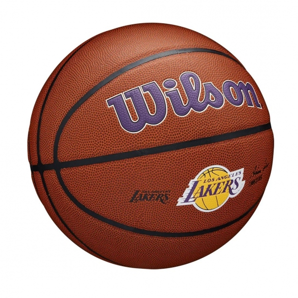 Bola de Basquete NBA Los Angeles Lakers Wilson Team #7 - Laranja+Roxo - Laranja