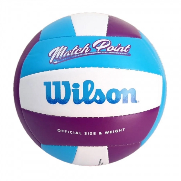 Bola de Vôlei Wilson Match Point Azul Branco e Roxo - Azul/Roxo