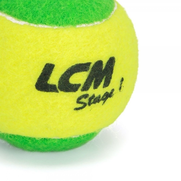 Kit Bola de Tênis Stage 1 LCM com 4 Unidades - Verde