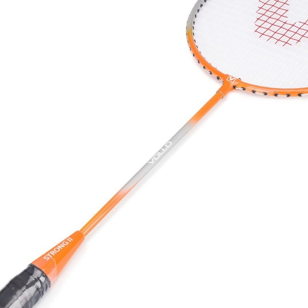 Kit Badminton Vollo com 2 Raquetes 3 Petecas - Laranja
