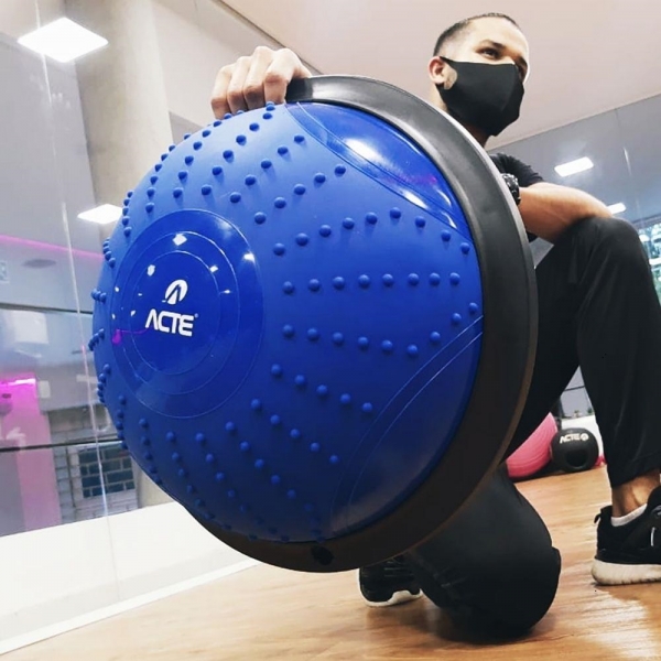 Bosu Meia Bola Fitness Acte T282 - Azul
