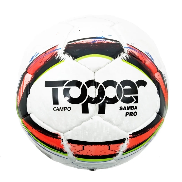 Bola Futebol de Campo Topper Samba Pró - Branco/Preto