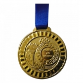 Kit com 5 Medalhas Honra ao Mérito Grande 55mm Gedeval - Amarelo/Azul