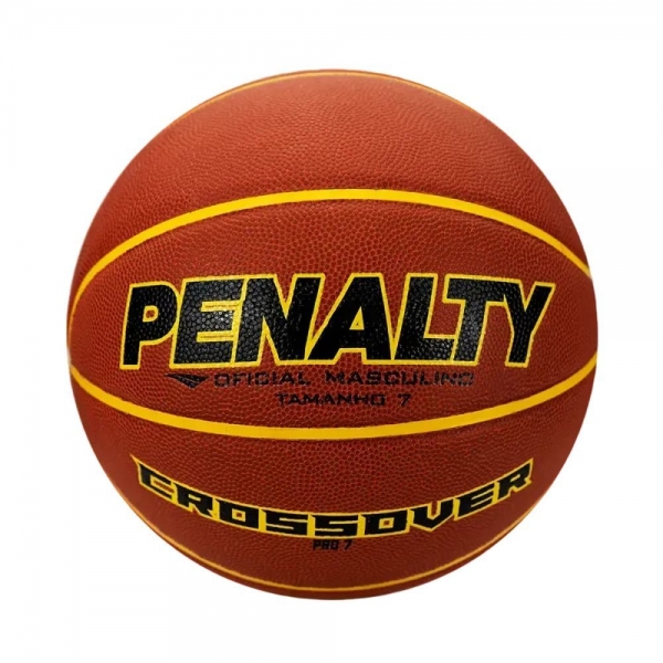 Bola De Basquete Penalty Masculino Oficial Crossover Pro 7 - Laranja/Preto