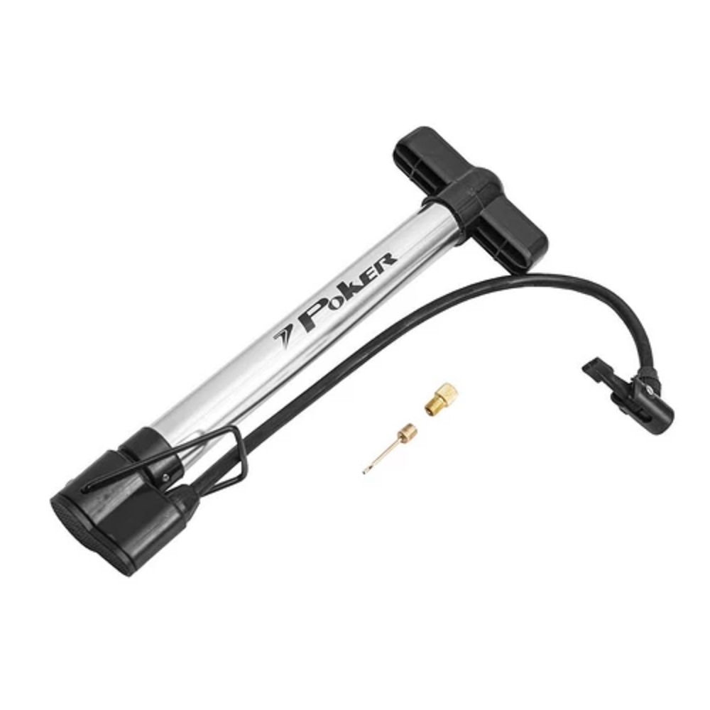 Bomba de Ar Alumínio - Poker - Cinza