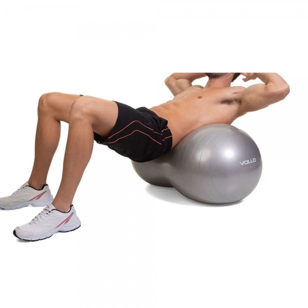 Bola Feijão para Ginástica Peanut Ball 45CM VOLLO - Cinza
