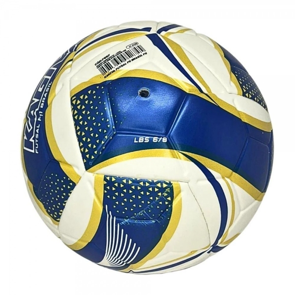 Bola Futsal Infantil Kagiva F11 Brasil Sub 11 Azul e Dourado - Branco/Azul