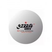 Bola Tênis de Mesa 40mm (1 Estrela) com 10 Unidades - DHS - Branco