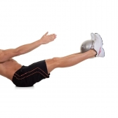 Mini Bola de Exercícios Vollo 25cm - Cinza