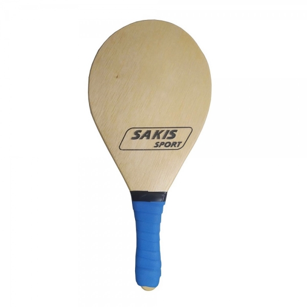 Kit de Frescobol Sakis Verniz com Bola - Azul