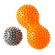 Conjunto de Rolo e Bola de Massagem Vollo - Laranja/Cinza