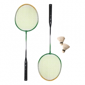 Kit Badminton Starflex 2 Raquetes e 2 Petecas com Raqueteira