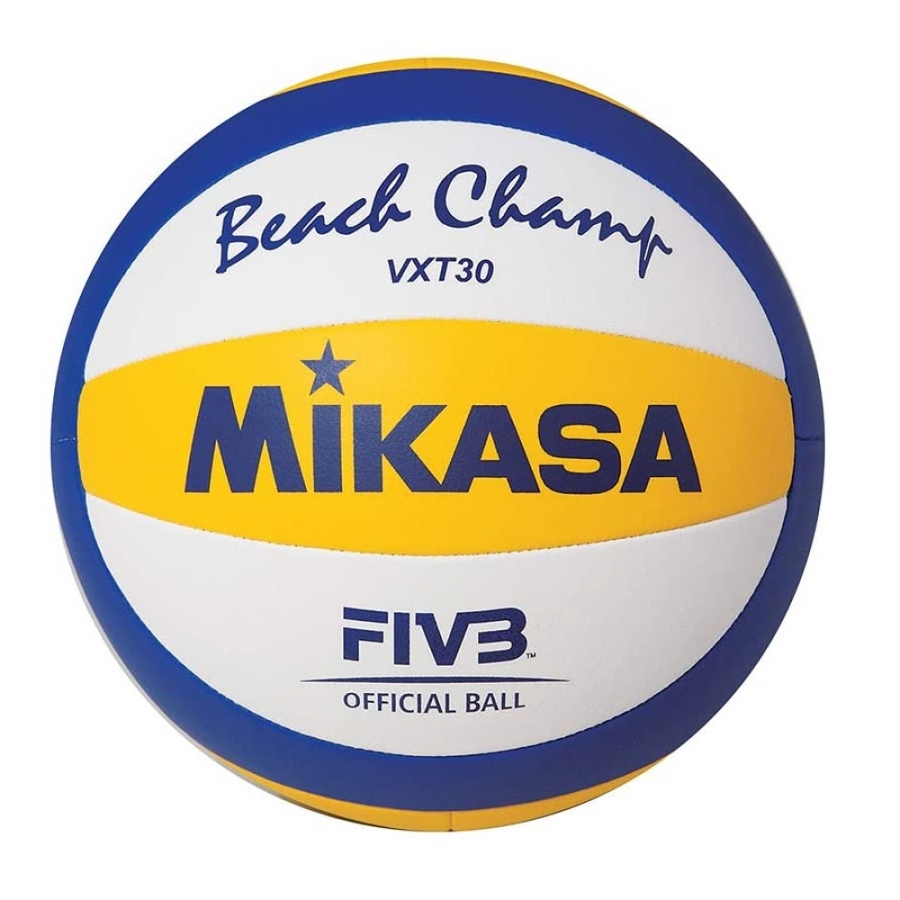 Bola Oficial de Vôlei de Praia Mikasa VXT30 - Amarelo/Azul