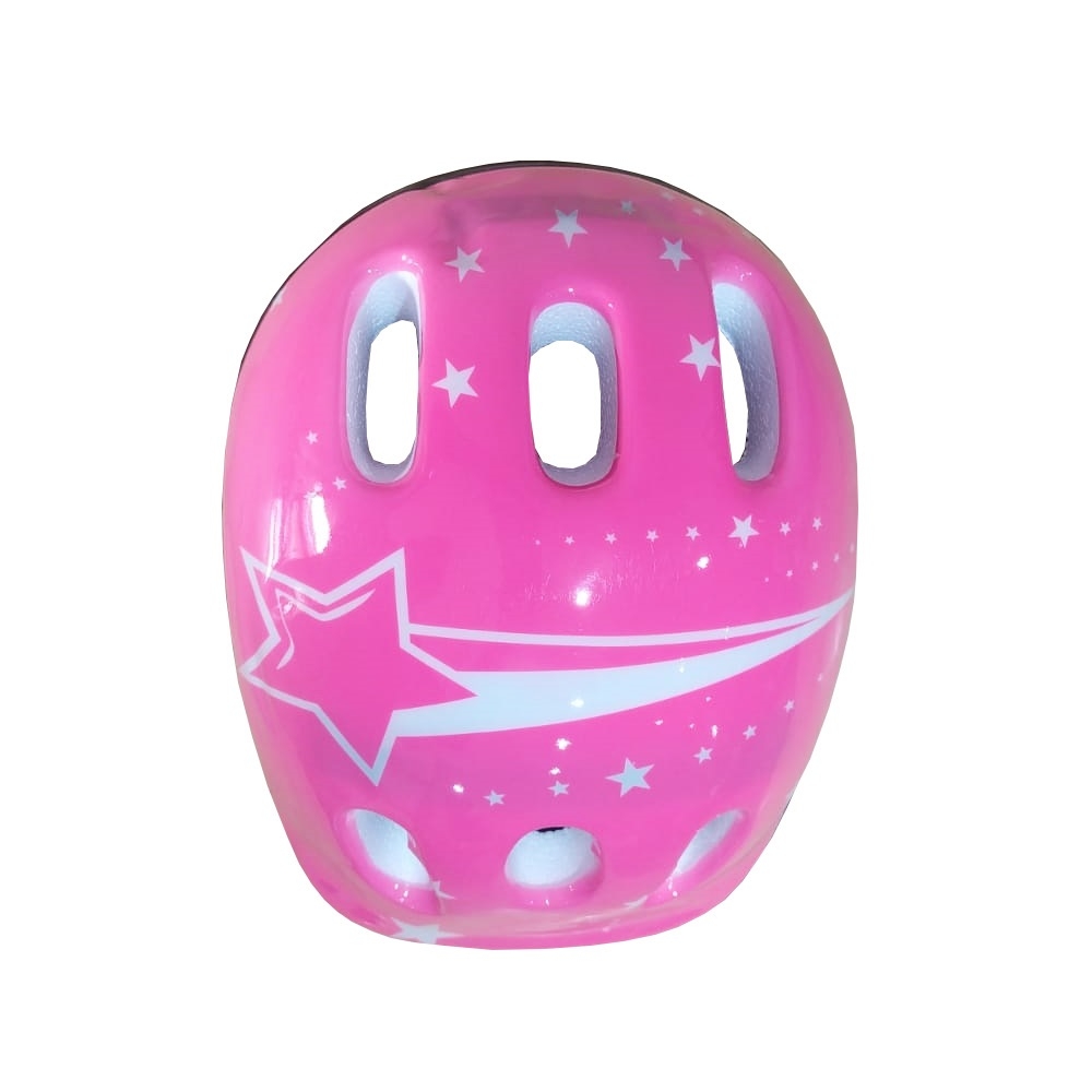 Capacete Infantil Star Com Led Bicicleta, Skate, Patins e Patinete - Rosa
