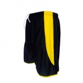 Calção Esportivo Modelo Copa - Preto/Amarelo