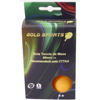 Kit 6 Bolas Para Tênis de Mesa 2 Star - Gold Sports