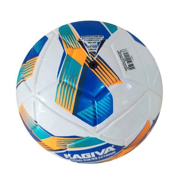 Bola Futsal Infantil Kagiva F5 Sub 09 Extreme - Laranja/Azul