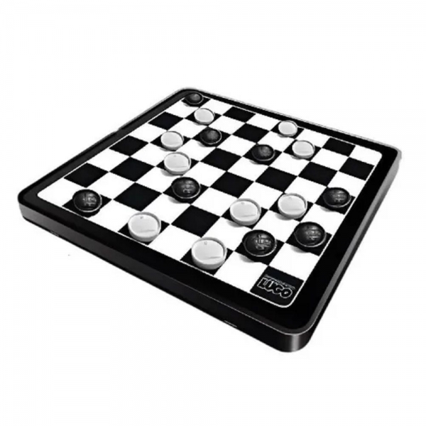Jogo De Tabuleiro Dama - Lugo Brinquedos - Preto