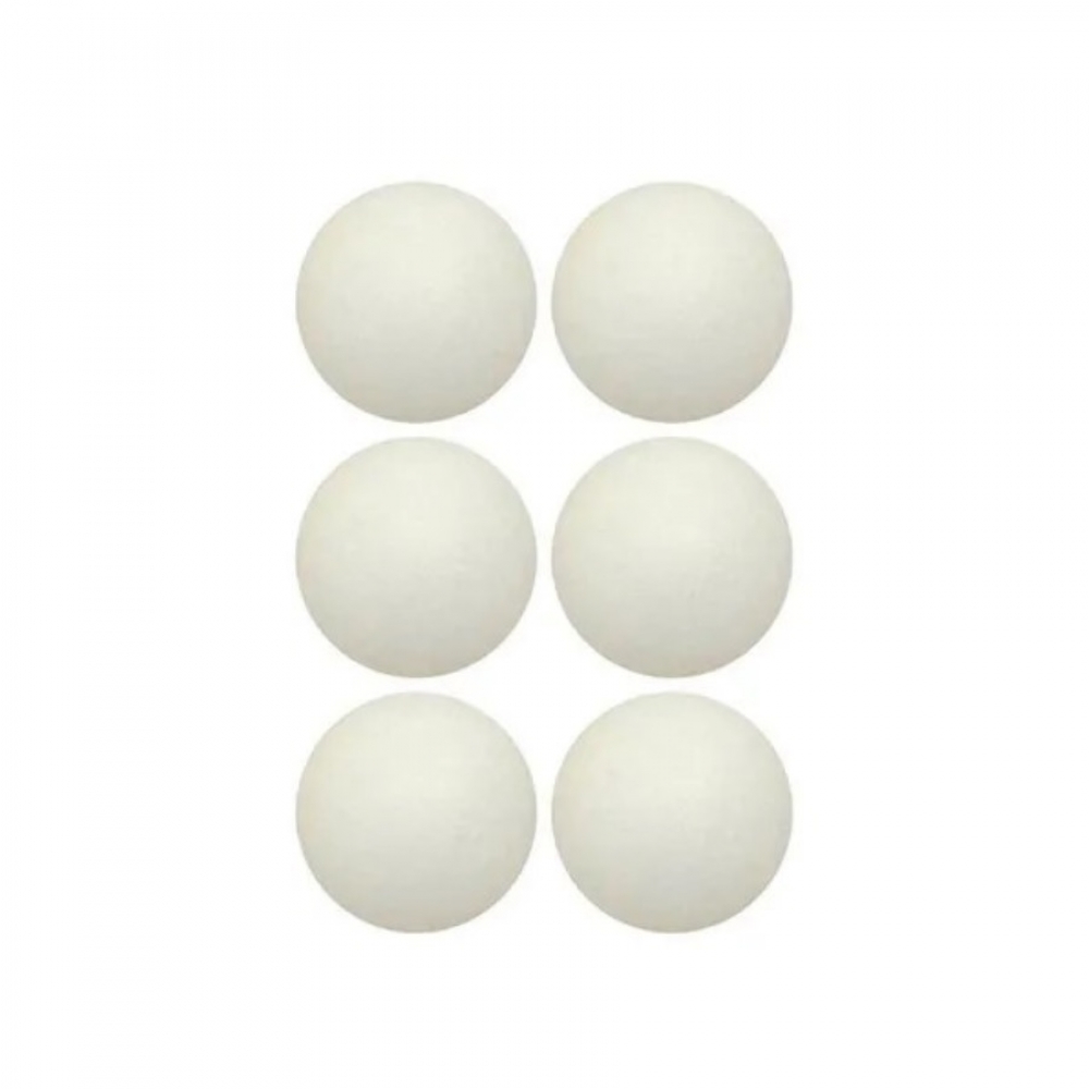 Kit 6 Bolinhas Ping Pong Tênis de Mesa Horizonte - Branco