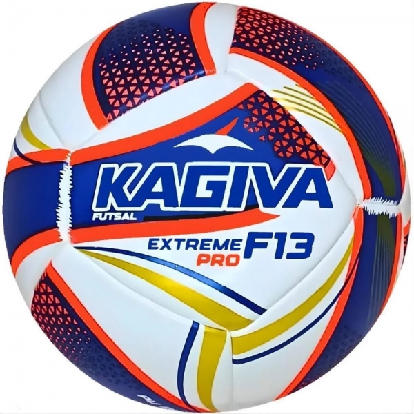 Bola Futsal Infantil Kagiva F13 Extreme PRO Oficial - Branco/Azul