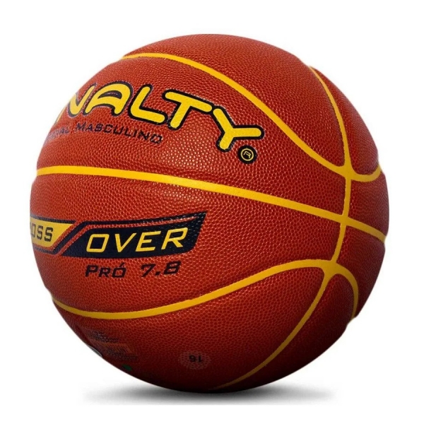 Bola Basquete Penalty Masculino 7.8 Crossover X - Marrom/Amarelo