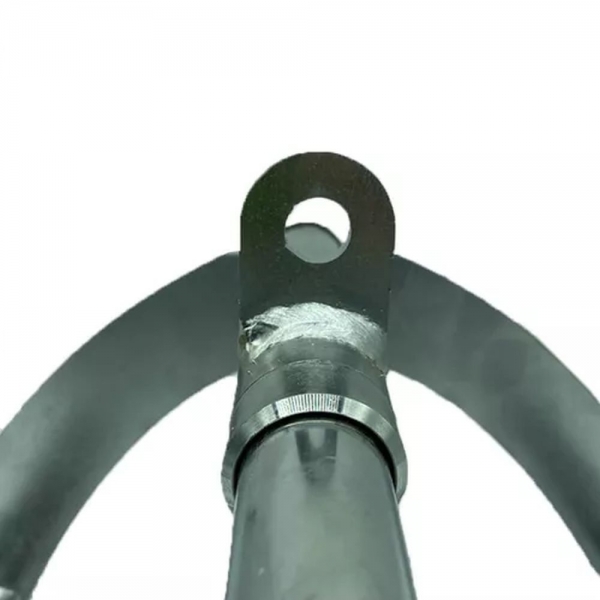 Puxador Triângulo Grande Cromado com Giro - Cinza