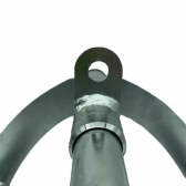 Puxador Triângulo Grande Cromado com Giro - Cinza