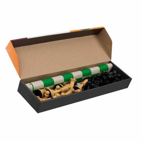 Jogo de Xadrez Profissional com Tabuleiro e 2 Damas Extras - Branco/Verde