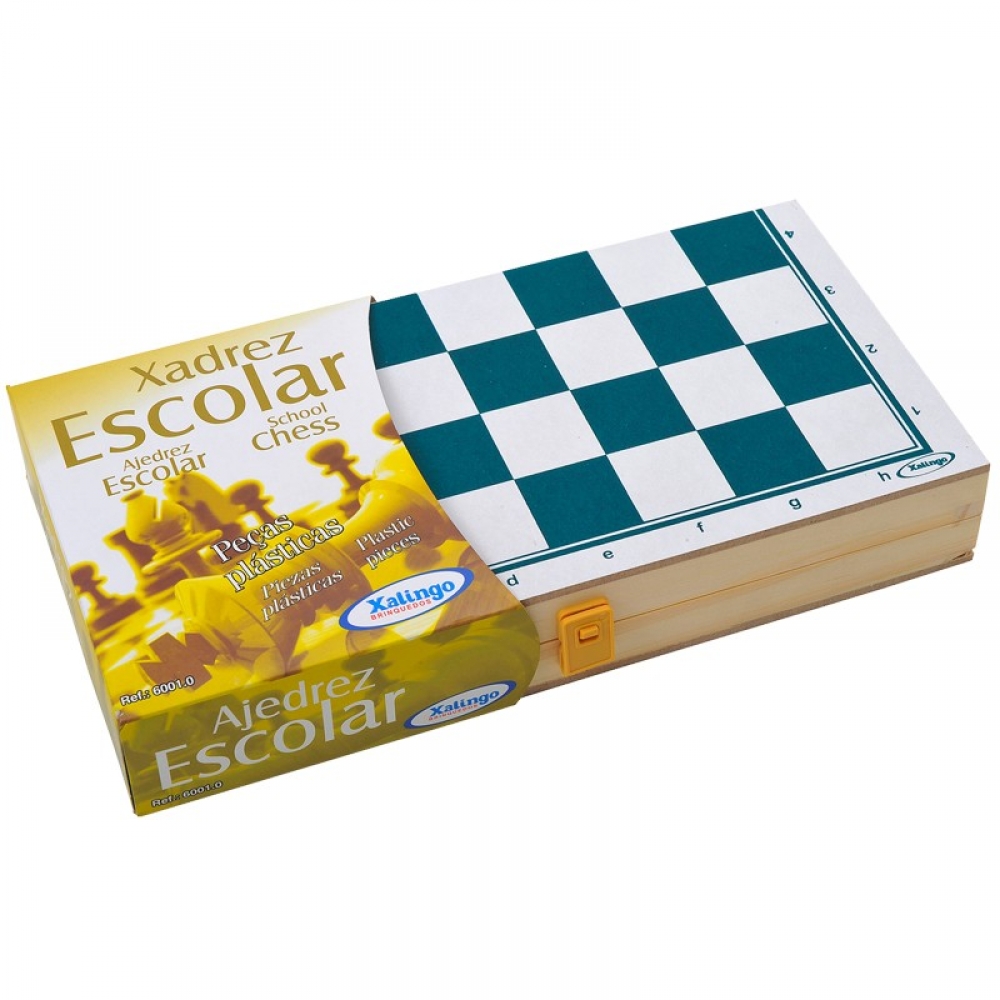 Jogo de Xadrez Escolar - Xalingo - Branco/Verde