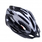 Capacete Ciclismo Mtb Com Led Sinalizador Preto/Branco - Element - Preto/Branco