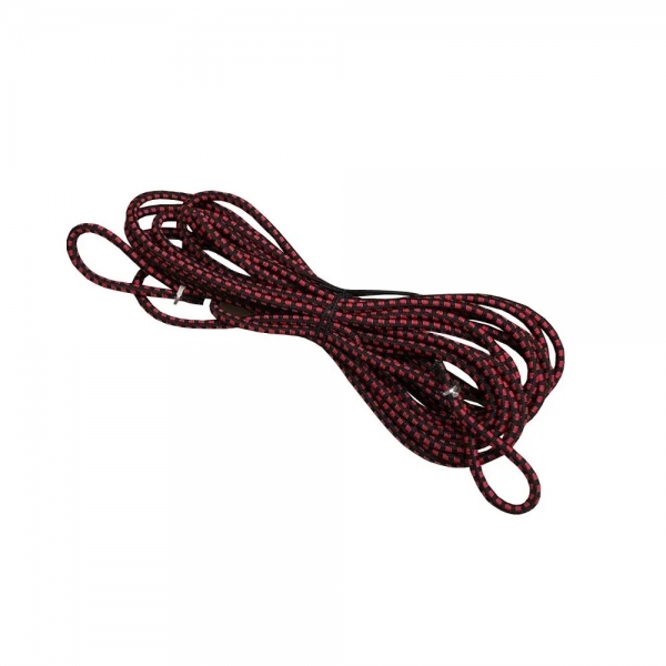 Corda Elástica 10 Metros - Preto/Vermelho