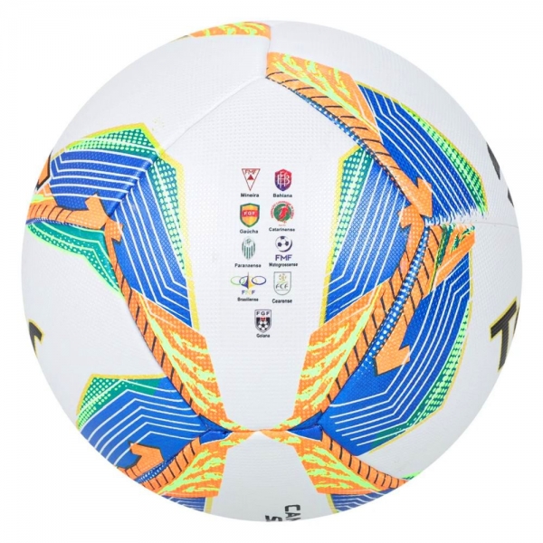 Bola Futebol de Campo Topper Samba Pro - Branco e Azul - Branco/Azul