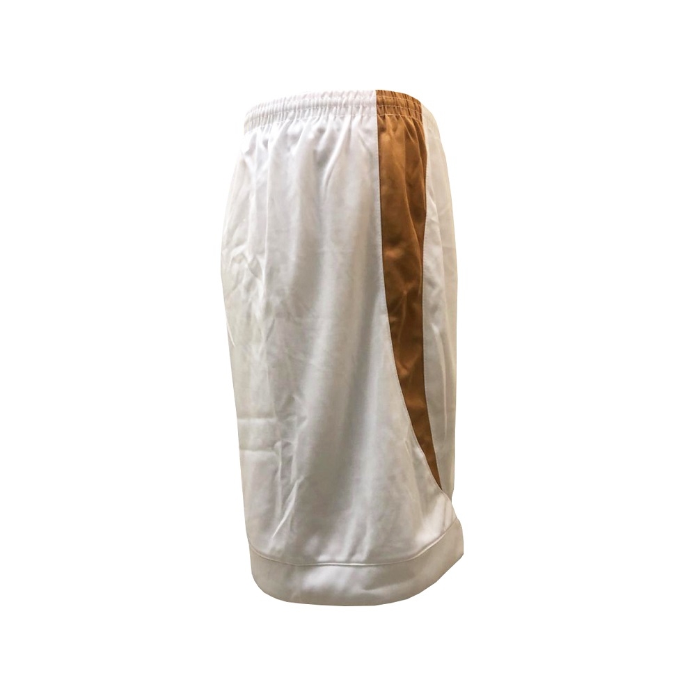 Calção Esportivo Kanga modelo Toronto Branco Dourado - Branco/Dourado