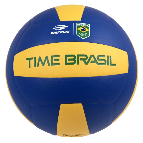 Bola Vôlei de Quadra Mormaii VQ-500 Pro COB Time Brasil - Azul e Amarelo - Azul/Amarelo