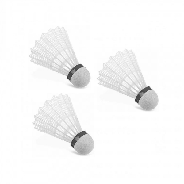 Tubo de Peteca Badminton Hyper com 3 Unidades em Nylon PSC-103 - Branco