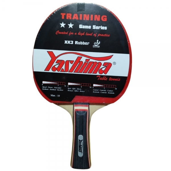 Raquete Tênis de Mesa Yashima XX3 Training 2 Estrelas - Preto
