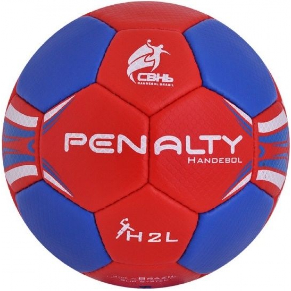 Bola de Handebol H2L Feminina Com Costura - Penalty - Vermelho/Azul