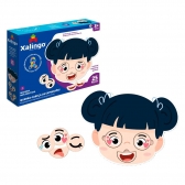 Quebra Cabeça de Encaixe Expressões 25 peças - Xalingo - Azul