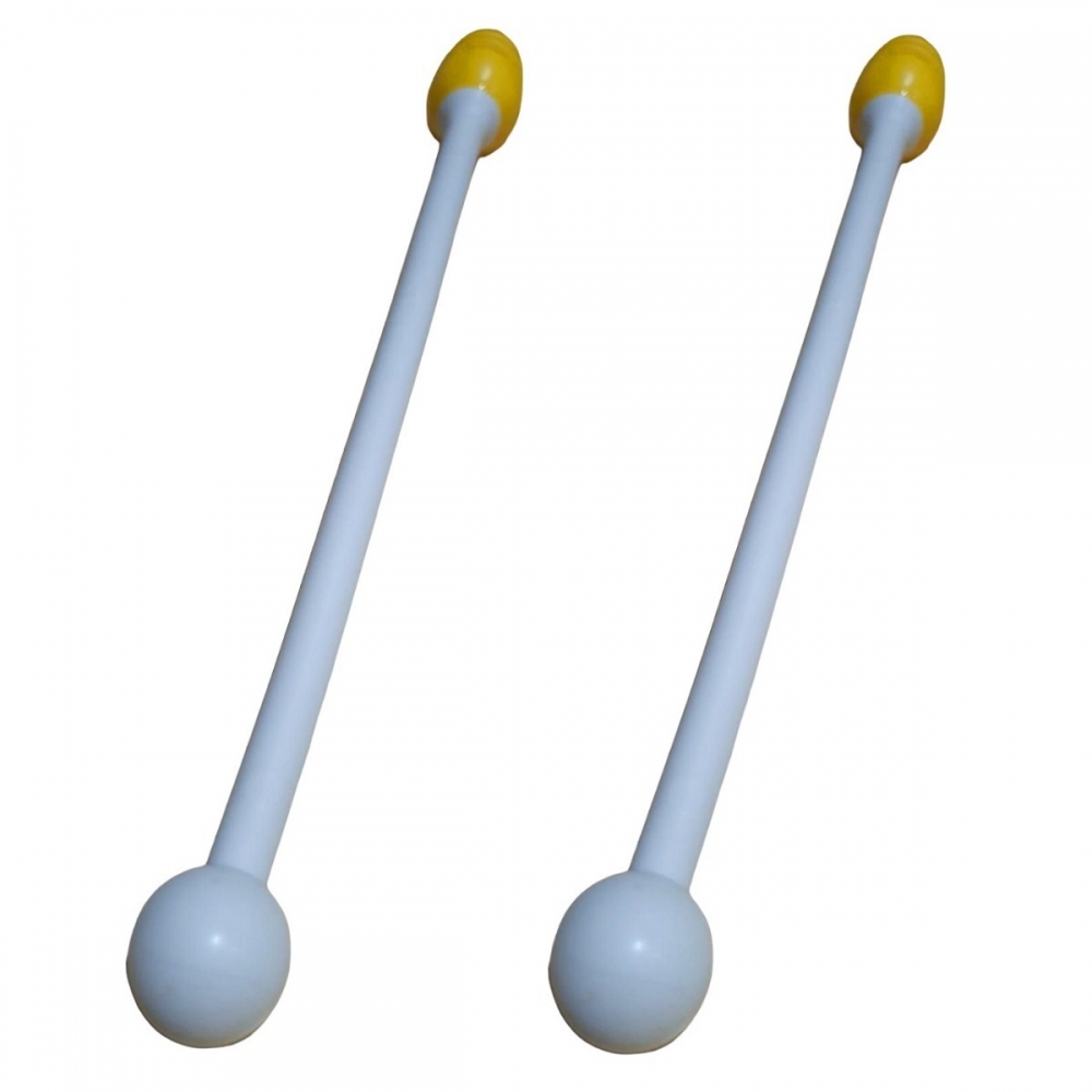 Par de Maça Ginástica Rítmica Conectável Adulto 45cm - Tuimader - Amarelo