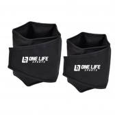 Par de Caneleira Tornozeleira Profissional 4kg - One Life - Preto/Branco