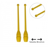Par de Maça Ginástica Rítmica Oficial Adulto 45 cm - Amarelo