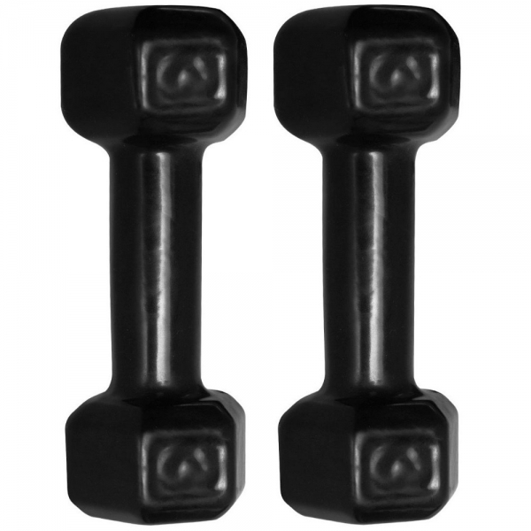 Par de Halteres Sextavado Preto 3KG - Preto